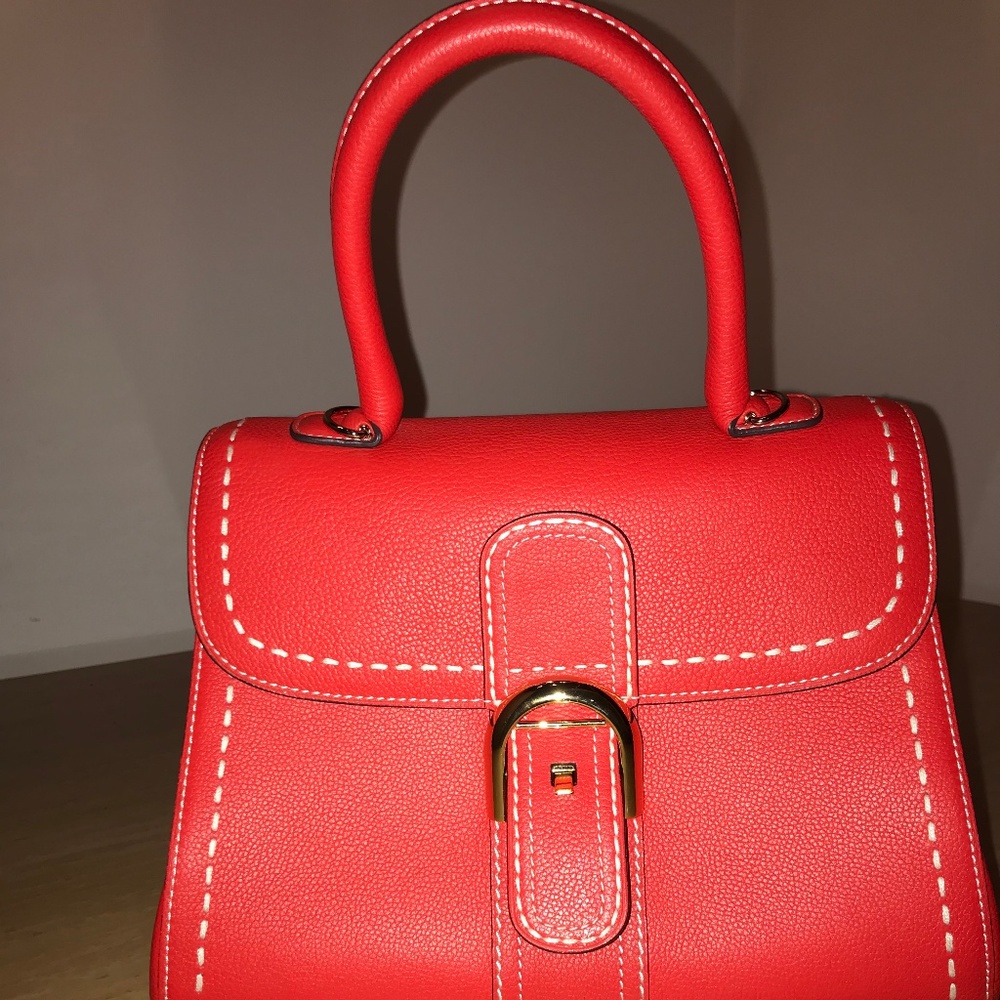 Authentic DELVAUX Brillant MM S Rodéo Surpiqué Con